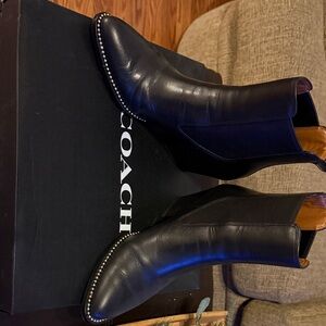 Coach Black Heeled Boots